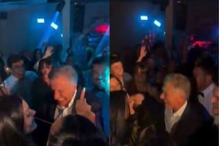 El pogo de Mauricio Macri en el casamiento de su sobrino con Emily Lucius