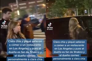 Piqué y Clara Chía vivieron una incómoda situación en un restaurante cuyo dueño es fan de Shakira