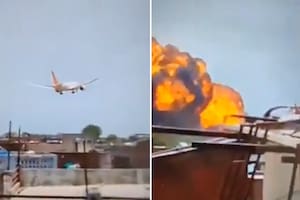 El video que muestra el momento en que se estrella el avión de Air India