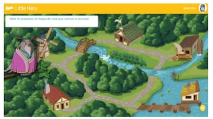 El videojuego lleva a los niños a través de un bosque virtual, guiados por un búho sabio