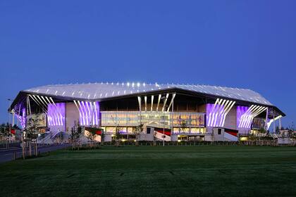 El viejo estadio Gerland, otro mundialista en fútbol en Francia 1998, es llamado ahora "OL Stadium".