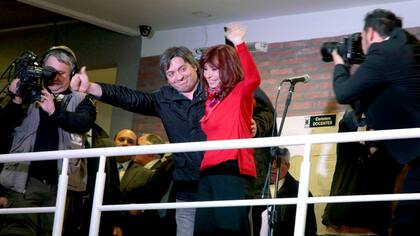 El viernes pasado Cristina Kirchner ya estuvo de campaña con su hijo Máximo y habló por cadena nacional