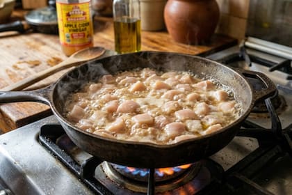El vinagre de manzana contribuye a una mejor digestión y deja la carne de pollo más tierna y jugosa
