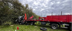 Violento choque frontal entre dos camiones: murió uno de los conductores