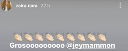 El visto bueno de Zaira Nara ante la incorporación de Jey Mammon al ciclo La peña del morfi