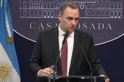 El vocero presidencial, Manuel Adorni