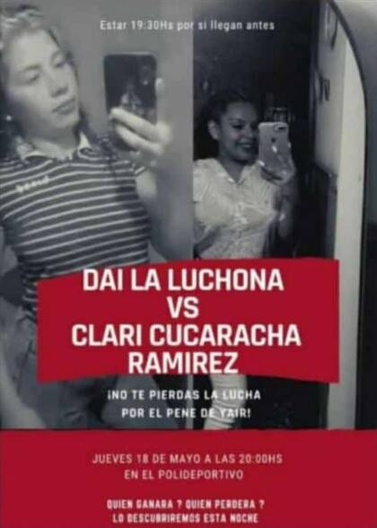 El volante de la pelea que circuló en las redes sociales