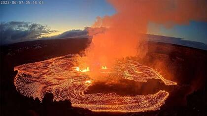 El volcán más activo de Hawái, Kilauea
