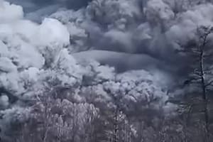 Un enorme volcán entró en erupción y cubrió miles de kilómetros con una espesa ceniza