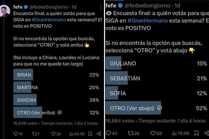 El voto del público para la próxima gala