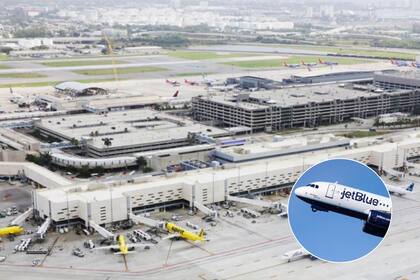 El vuelo 1801 de JetBlue aterrizó en Fort Lauderdale a las 23:10 horas procedente del aeropuerto JFK de Nueva York