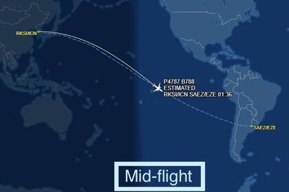 El vuelo recorrió 19.843 kilómetros y tardó 20 horas y 19 minutos