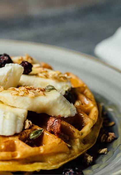 El Waffle Granola, una bomba.