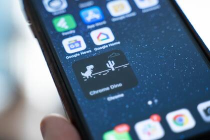 El widget del dinosaurio en iOS; también llegará a Android