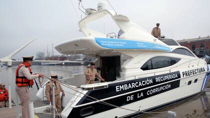 El yate que se le adjudica fue entregado a la Justicia para patrullaje