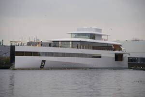 El yate Venus, en el astillero holandés Royal de Vries, fue diseñado por Philippe Starck a pedido de Steve Jobs