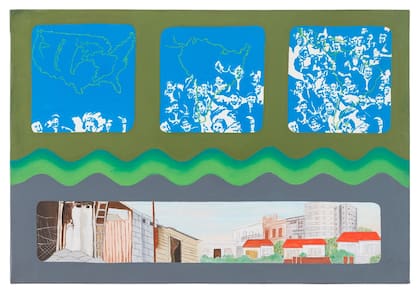 Elda Cerrato. Pasa lo mismo en el movimiento que en el mapa?, 1976