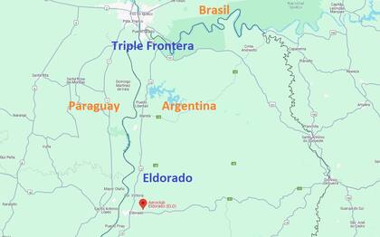 Eldorado está situado a una hora en auto de la Triple Frontera. El Alto Paraná es una zona caliente para el tráfico de marihuana que entra desde Paraguay.
