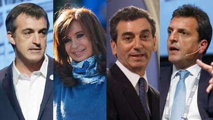 Esteban Bullrich, Cristina Kirchner, Florencio Randazzo y Sergio Massa, confirmados en la carrera por el Senado