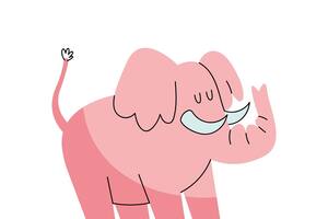 Elefante rosa.