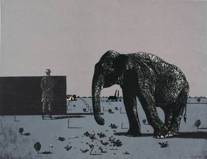 Elefante de la Pampa II (1977), de Antonio Seguí