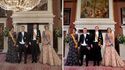 Elegantes y distinguidas, así se las vio a la Primera Dama y a la Reina de Holanda en la cena de Estado realizada en el Palacio Real de Amsterdam