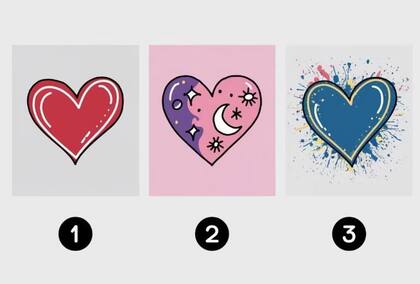 Elegí uno de los tres corazones para conocer cómo sería tu pareja ideal