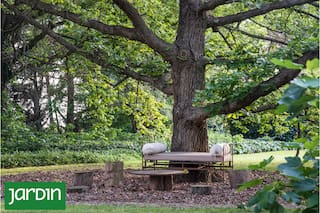 11 ideas simples para crear rincones de descanso bajo un árbol