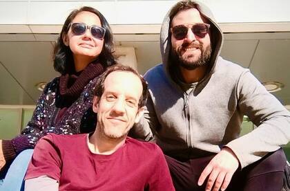 Elenco de “Yunta”. Actualmente en el Espacio Callejón. Matías Broglia y Pedro Risi .