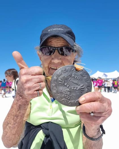 Elisa después de una de las carreras en el norte argentino (Foto: Instagram/@forti1)