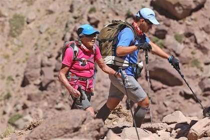 Elisa en el Aconcagua durante 2018