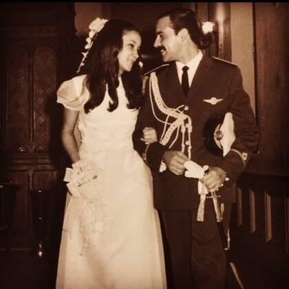 Elisa y Rubén, en el día de su casamiento.