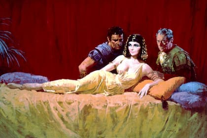 Burton, Taylor y Harrison, protagonistas del póster original de Cleopatra