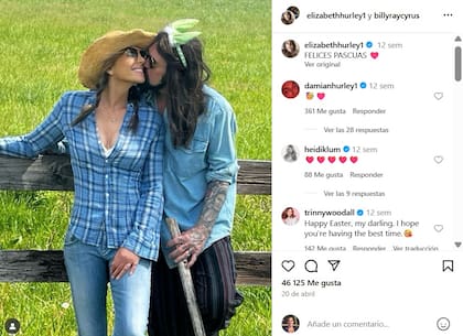 Elizabeth Hurley y Billy Ray Cyrus oficializaron su romance en abril de 2025