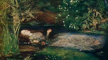 Elizabeth Siddal quedó inmortalizada en el cuadro "Ofelia" del artista prerrafaelita John Everett Millais (FOTO: GETTY)