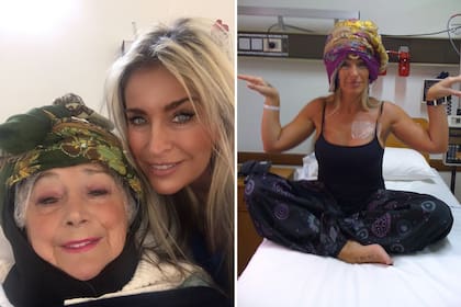 Ella y su madre en las sesiones de quimioterapia