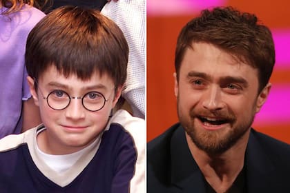 Daniel Radcliffe en sus inicios como Harry Potter y por estos días, en el sillón de entrevistado de Graham Norton