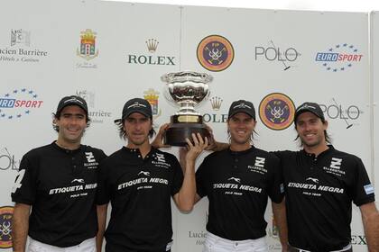Pablo Mac Donough y Facundo Pieres, en los tiempos de Ellerstina, con Juanma Nero y Gonzalito Pieres