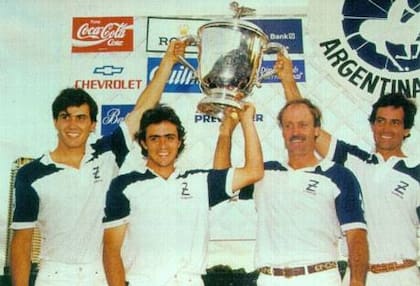 Ellerstina 1994: Cambiaso, Mariano Aguerre, Gonzalo Pieres y Carlos Gracida; la primera Triple Corona de Adolfito, a sus 19 años, y pocos días de ser subido a 10 goles de handicap.