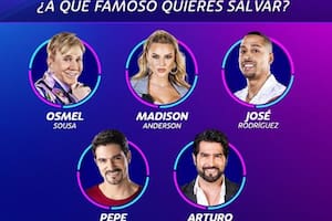 Ellos son los cinco nominados a expulsión de la novena semana de competencia del reality show La casa de los famosos, de Telemundo, en EE.UU.