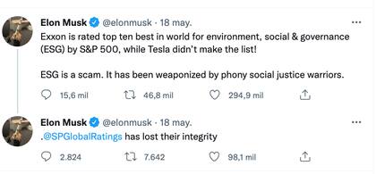 Elon Musk  reaccionó porque excluyeron a Tesla del índice de S&P 500