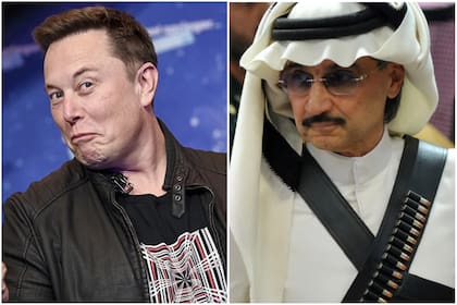 Elon Musk y el príncipe Alwaleed ben Talal, los mayores accionistas de Twitter