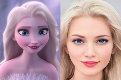 Elsa de Frozen pasó por el filtro de la Inteligencia Artificial