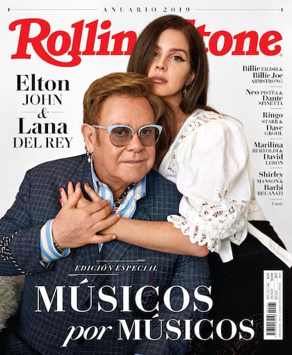 Elton John y Lana del Rey en la tapa de la edición de diciembre de Rolling Stone