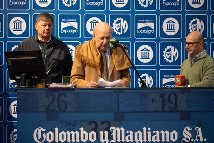 Elvio Colombo, presidente de la consignataria, en el remate