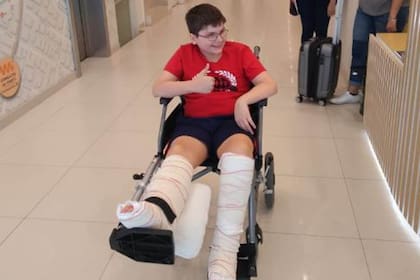 Emanuel Arias, el día que se fue de la clínica