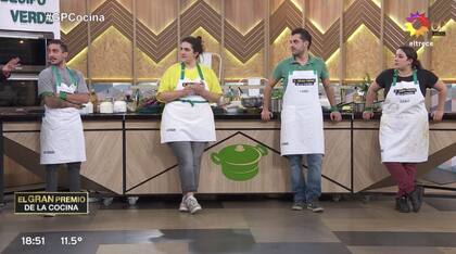 Emanuel, Chiara, el tano y Dana, integrantes del equipo verde negaron al aire la insolencia de la que habló Petersen.