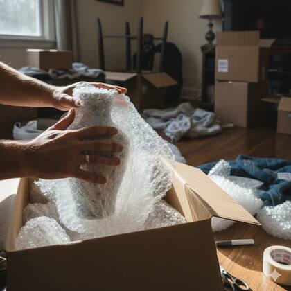 Embalaje de objetos delicados