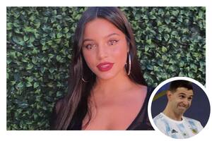 Emilia Mernes y Dibu Martínez