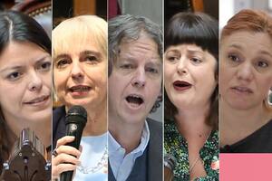 Emilia Orozco (LLLA), Silvana Giudici (Pro), Christian Castillo (FIT), Carolina Gaillard (UxP) y Karina Banfi (UCR) integrantes de la comisión de Libertad de Expresión